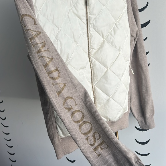 Canada Goose Cream/Beige Puffer Sweater Small - Picture 4 of 6
